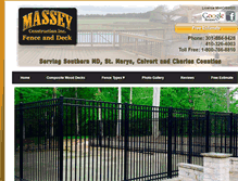 Tablet Screenshot of masseydeckandfence.com